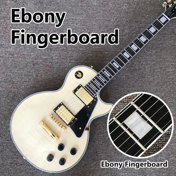 electric guitar, ebony fingerboard, gold hardware, flame maple transparen solid mahogany body
electric guitar, ebony fingerboard, gold hardware, flame maple transparen solid mahogany body