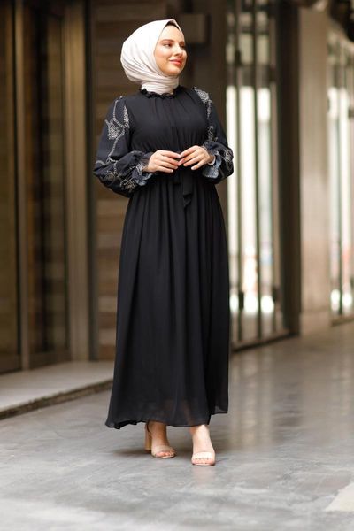 ethnic clothing special textured navy blue ruffles belted fitted lined dress abaya dubai malaysia muslim elegant, Red
ethnic clothing special textured navy blue ruffles belted fitted lined dress abaya dubai malaysia muslim elegant, Red