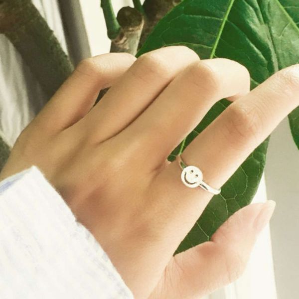 smile face women's 925 silver japanese chaozhou index finger student simple personality creative korean version ring, Black
smile face women's 925 silver japanese chaozhou index finger student simple personality creative korean version ring, Black