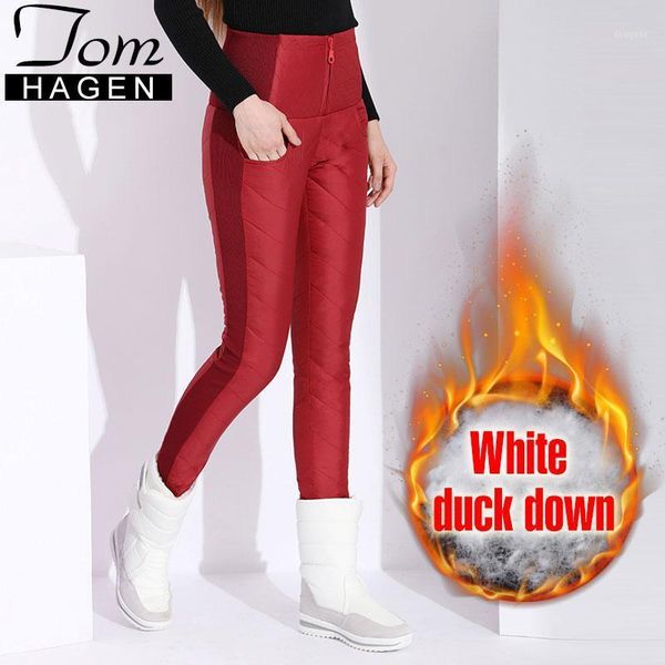 women's pants & capris warm duck down women casual slim black trousers with high waist elastic winter for ladies formal skinny, Black;white
women's pants & capris warm duck down women casual slim black trousers with high waist elastic winter for ladies formal skinny, Black;white