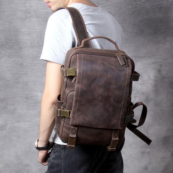 backpack retro men exquisite business travel bag mens genuine leather lapbags mochila df512
backpack retro men exquisite business travel bag mens genuine leather lapbags mochila df512