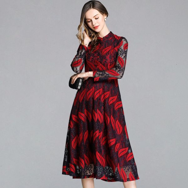 casual dresses spring lace dress work slim fashion o-neck hollow out green red women vintage vestidos cnvd, Black;gray
casual dresses spring lace dress work slim fashion o-neck hollow out green red women vintage vestidos cnvd, Black;gray