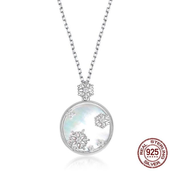 chains 925 sterling sliver pendant for women 15*15mm white shell zircon circular snowflake necklace engagement fine jewelry, Silver
chains 925 sterling sliver pendant for women 15*15mm white shell zircon circular snowflake necklace engagement fine jewelry, Silver