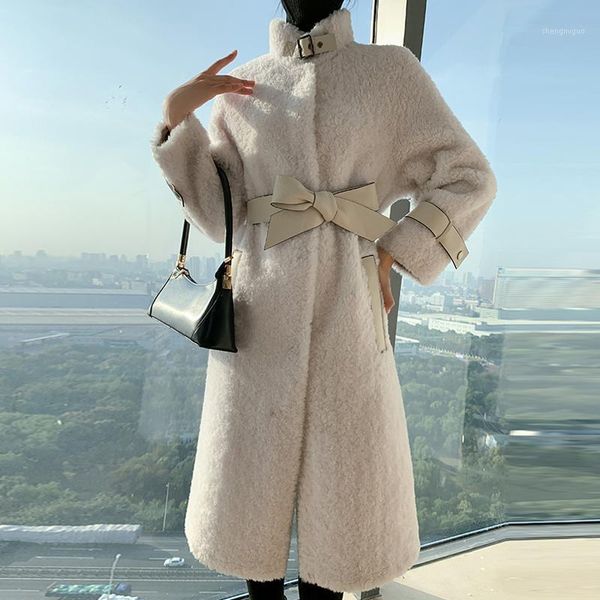 women's wool & blends winter 100% coat real fur overcoats for women warm beige full sleeves belts standard collar elegant jackets femal, Black
women's wool & blends winter 100% coat real fur overcoats for women warm beige full sleeves belts standard collar elegant jackets femal, Black