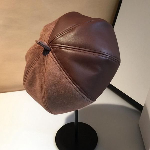 berets beret hats for women faux suede patchwork winter brown black octagonal caps 2021 fashion vintage female, Blue;gray
berets beret hats for women faux suede patchwork winter brown black octagonal caps 2021 fashion vintage female, Blue;gray