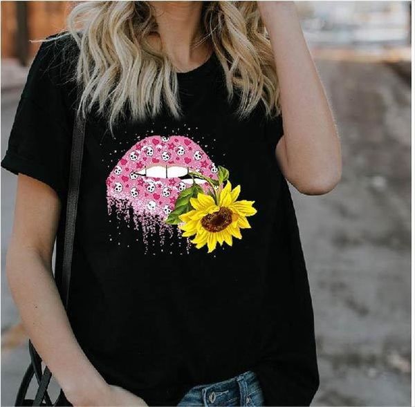 lip sunflower print women t shirt short sleeve o neck loose ladies fashion tee clothes mujer, White
lip sunflower print women t shirt short sleeve o neck loose ladies fashion tee clothes mujer, White