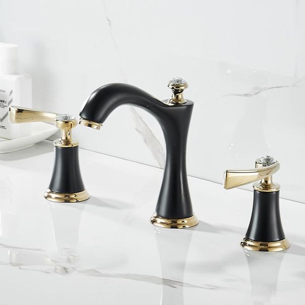 bathroom sink faucets basin faucet brass black/white/chrome deck mounted mixer 3 hole double handle and cold water tap
bathroom sink faucets basin faucet brass black/white/chrome deck mounted mixer 3 hole double handle and cold water tap