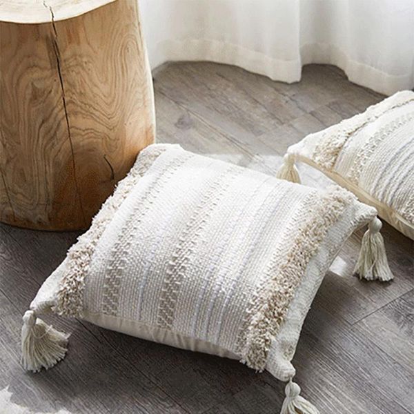 cushion/decorative pillow morroccan style cotton woven cushion cover iovry tassels tuft for home decoration sofa bed zm1012
cushion/decorative pillow morroccan style cotton woven cushion cover iovry tassels tuft for home decoration sofa bed zm1012