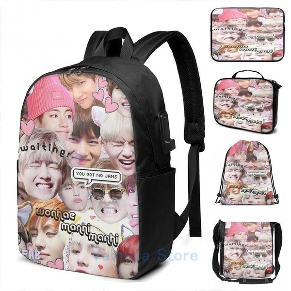 backpack funny graphic print taehyung cutie usb charge men school bags women bag travel laptop
backpack funny graphic print taehyung cutie usb charge men school bags women bag travel laptop