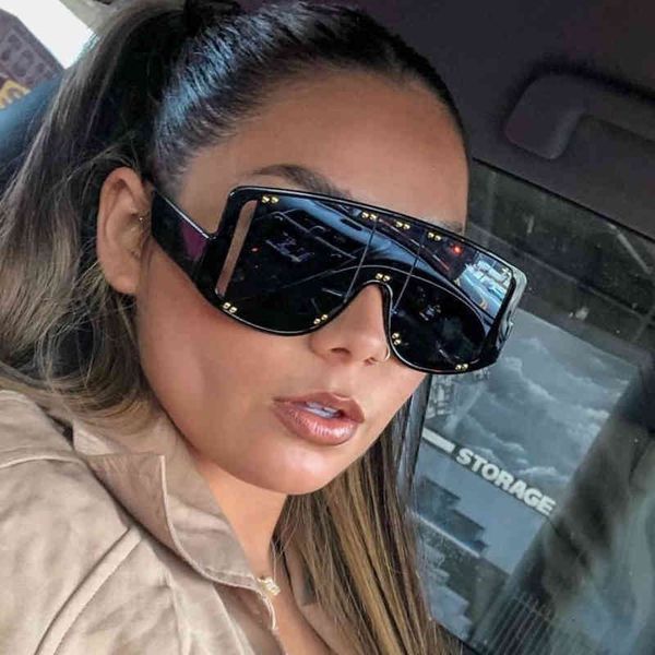 sunglasses 2021 vintage rivet oversized square women brand fashion modern one piece sun glasses female shades oculos feminino, White;black
sunglasses 2021 vintage rivet oversized square women brand fashion modern one piece sun glasses female shades oculos feminino, White;black