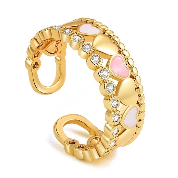 fashion colorful heart lovely open rings for women cz zircon gold wide finger ring female party jewelry gift, Silver
fashion colorful heart lovely open rings for women cz zircon gold wide finger ring female party jewelry gift, Silver