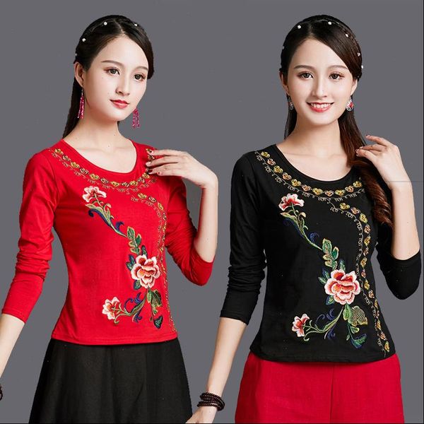 embroidery vintage women t shirts shirt black 100% cotton basic long sleeves 6xl plus size ladies casual, White
embroidery vintage women t shirts shirt black 100% cotton basic long sleeves 6xl plus size ladies casual, White