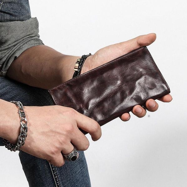 ultra-thin men's long wallet, leather retro first layer cowhide simple wallet wallets, Red;black
ultra-thin men's long wallet, leather retro first layer cowhide simple wallet wallets, Red;black