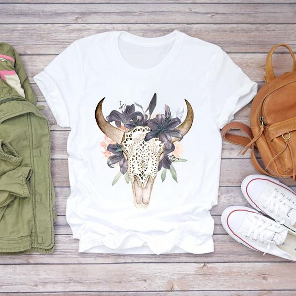 women's t-shirt women print ladies t graphic female tee womens t-shirts flower watercolor vintage floral skull heifer cow lady, White
women's t-shirt women print ladies t graphic female tee womens t-shirts flower watercolor vintage floral skull heifer cow lady, White