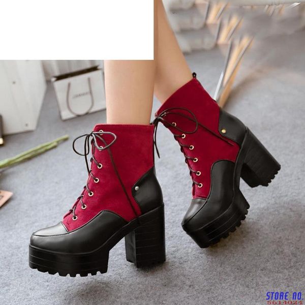 boots cuculus pu thick high heel ankle bootie lace up platform winter fashion women shoes black red yellow 1996
boots cuculus pu thick high heel ankle bootie lace up platform winter fashion women shoes black red yellow 1996