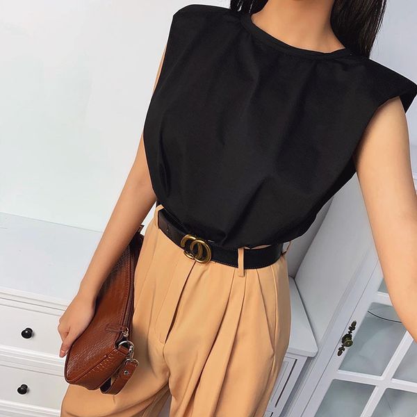 yyxz summer fashion loose tshirt solid color lady tee sleeveless shoulder pad sml o-neck 8 colors woman casual cotton t-shirt, White
yyxz summer fashion loose tshirt solid color lady tee sleeveless shoulder pad sml o-neck 8 colors woman casual cotton t-shirt, White