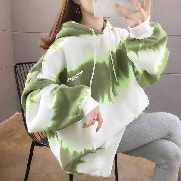 new plush sweater women's autumn winter 2020 korean tie dyed hooded medium length loose women's warm jacket, Black
new plush sweater women's autumn winter 2020 korean tie dyed hooded medium length loose women's warm jacket, Black