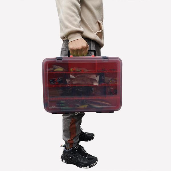 fishing lure box multifunctional large-capacity tackle double-layer portable storage accessories
fishing lure box multifunctional large-capacity tackle double-layer portable storage accessories
