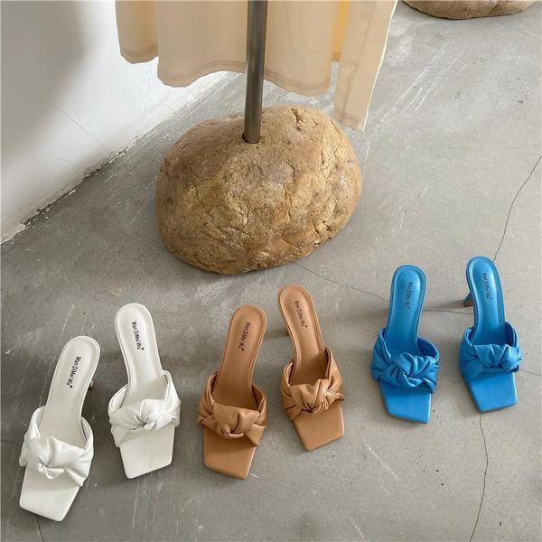 fashion women slippers thin high heels bow design blue shoes slides pumps slip on open toe summer dress party, Black
fashion women slippers thin high heels bow design blue shoes slides pumps slip on open toe summer dress party, Black