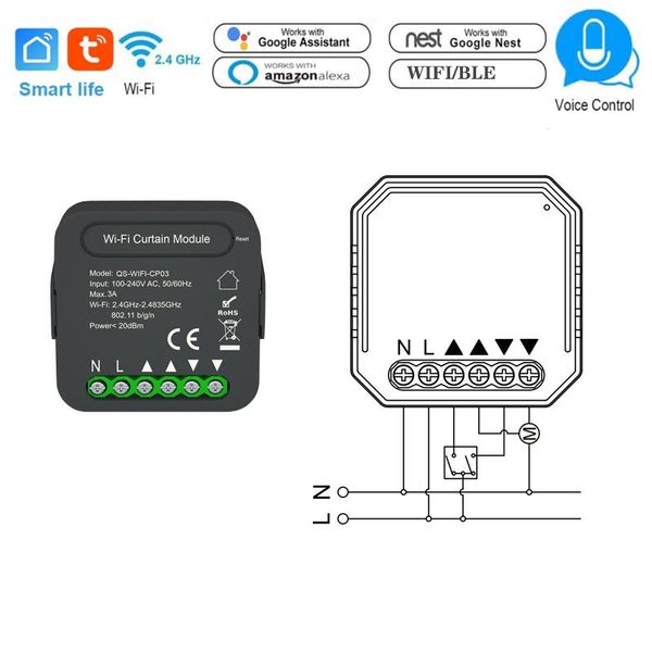 smart home control tuya wifi curtain module blind switch for roller shutter electric motor bk dual mode
smart home control tuya wifi curtain module blind switch for roller shutter electric motor bk dual mode
