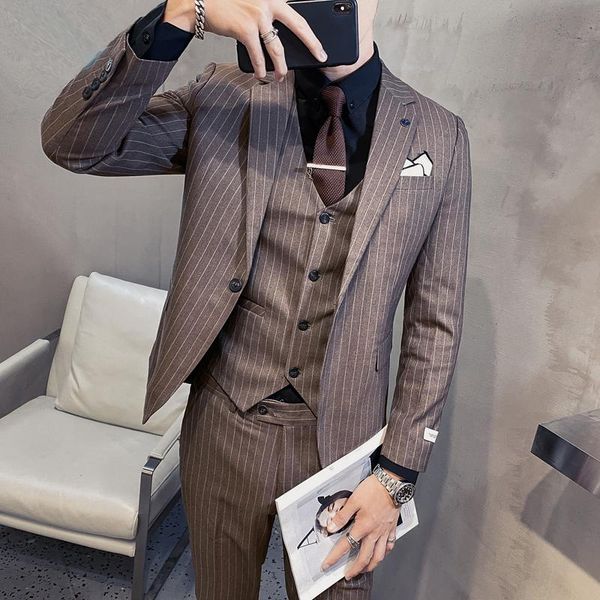 spring and autumn british style retro striped small suit men's formal banquet dress slim korean handsome trend suits & blazers, White;black
spring and autumn british style retro striped small suit men's formal banquet dress slim korean handsome trend suits & blazers, White;black