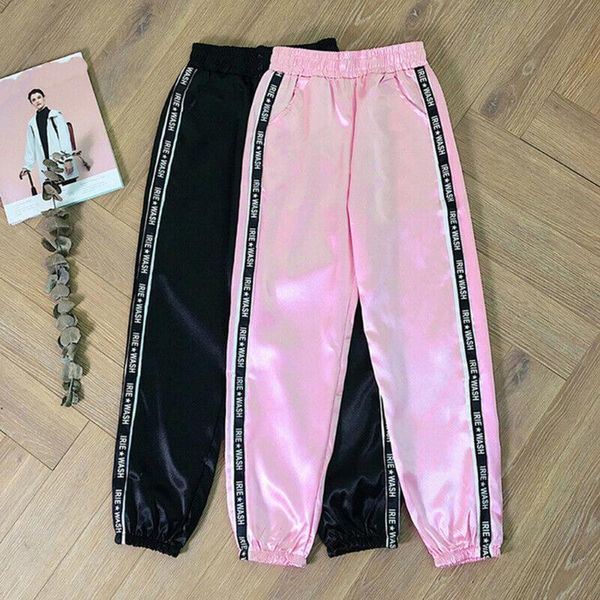women's pants & capris fashion 90s streetwear women letter pocket elastic waist reflective sport ribbon trousers pant hip hop pantalon, Black;white
women's pants & capris fashion 90s streetwear women letter pocket elastic waist reflective sport ribbon trousers pant hip hop pantalon, Black;white