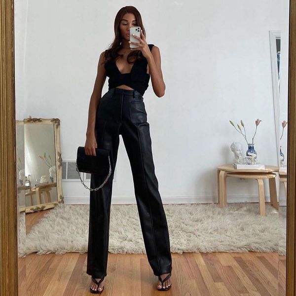 women's shorts autumn and winter fashion solid color pocket pu bag hip pants leather wide leg women, White;black
women's shorts autumn and winter fashion solid color pocket pu bag hip pants leather wide leg women, White;black