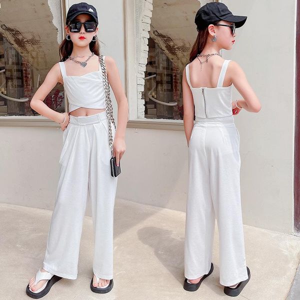 clothing sets girls summer floor length big fashion patch two-piece set white zip up vest and wide leg pants teenage outfits 6 to 16 yrs
clothing sets girls summer floor length big fashion patch two-piece set white zip up vest and wide leg pants teenage outfits 6 to 16 yrs