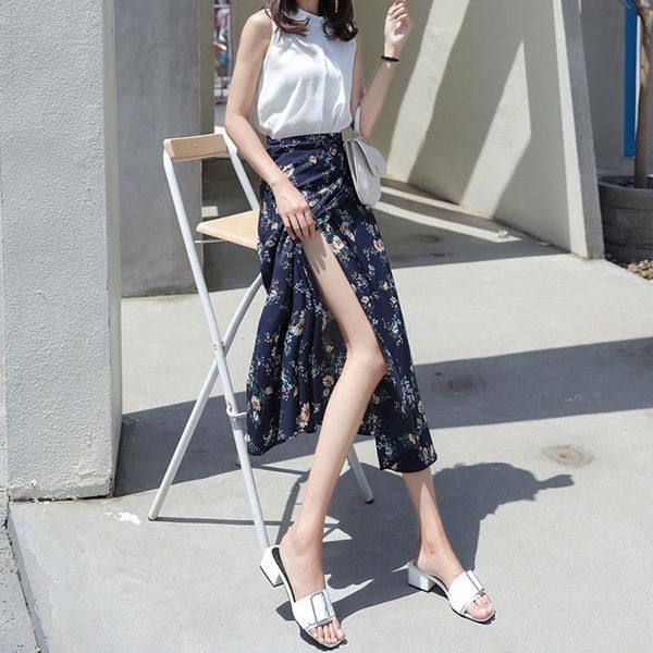skirts printed beach women casual high waist long floral skirt bohemia chiffon summer fresh sweet korean style splice bow, Black
skirts printed beach women casual high waist long floral skirt bohemia chiffon summer fresh sweet korean style splice bow, Black