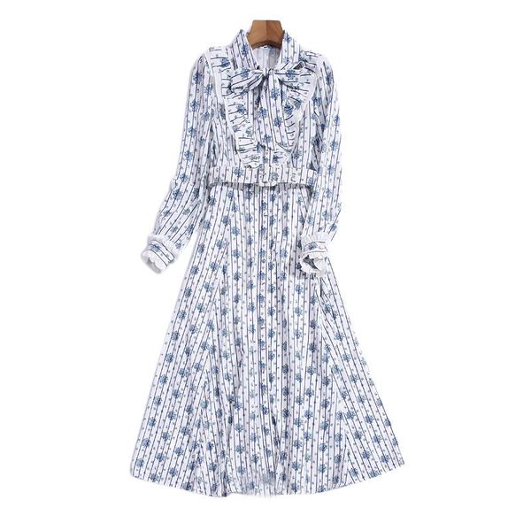 casual dresses runway fashion spring women's designer ribbon bow ruffle decoration long sleeve elegant retro floral party dress, Black;gray
casual dresses runway fashion spring women's designer ribbon bow ruffle decoration long sleeve elegant retro floral party dress, Black;gray