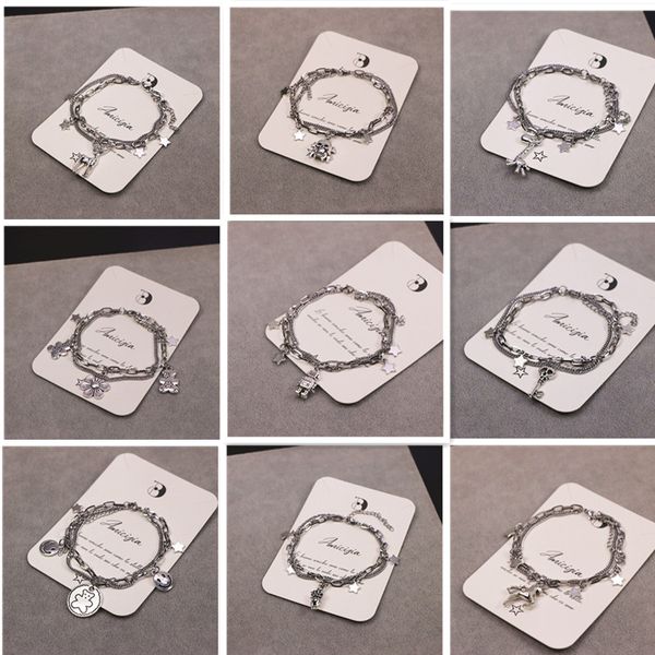 20pcs/lot vintage antique silver color titanium steel chain love bracelets for women men mix style fashion jewelry gifts party wholesale, Black
20pcs/lot vintage antique silver color titanium steel chain love bracelets for women men mix style fashion jewelry gifts party wholesale, Black