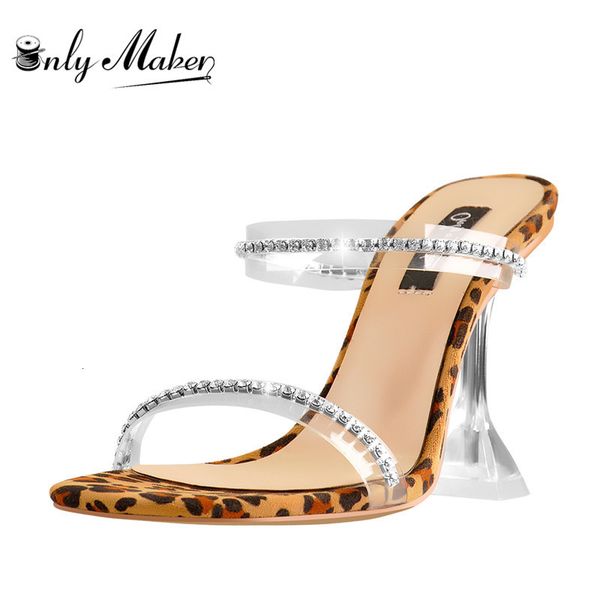 sandals women's leopard print artificial diamond slip on spike heels pvc sandals for summer, Black
sandals women's leopard print artificial diamond slip on spike heels pvc sandals for summer, Black
