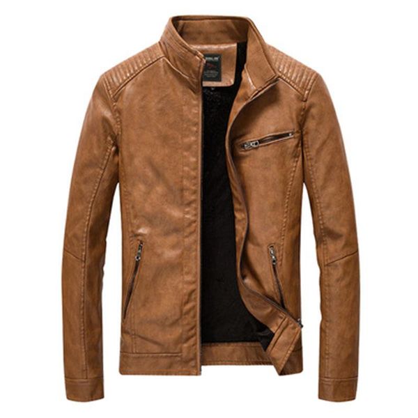men's leather & faux yellow thick and wide slim-fit jacket, slim coat, plush fleece autumn winter , punk rock retro, larg, Black
men's leather & faux yellow thick and wide slim-fit jacket, slim coat, plush fleece autumn winter , punk rock retro, larg, Black