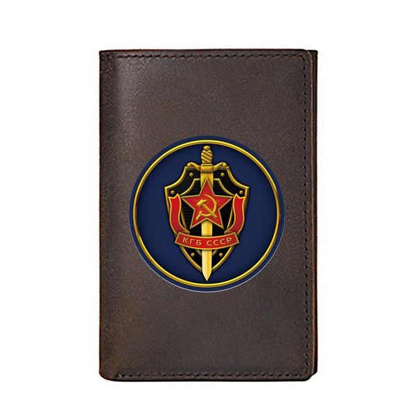 personality genuine leather men wallet cccp special forces kgb business card holders male purses short money bags wallets, Red;black
personality genuine leather men wallet cccp special forces kgb business card holders male purses short money bags wallets, Red;black