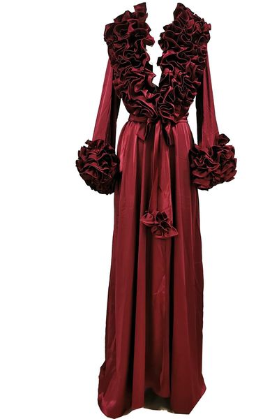 women's sleepwear 2021 petal collar satin bridal bridesmaid bathrobe robe nightgown, Black;red
women's sleepwear 2021 petal collar satin bridal bridesmaid bathrobe robe nightgown, Black;red