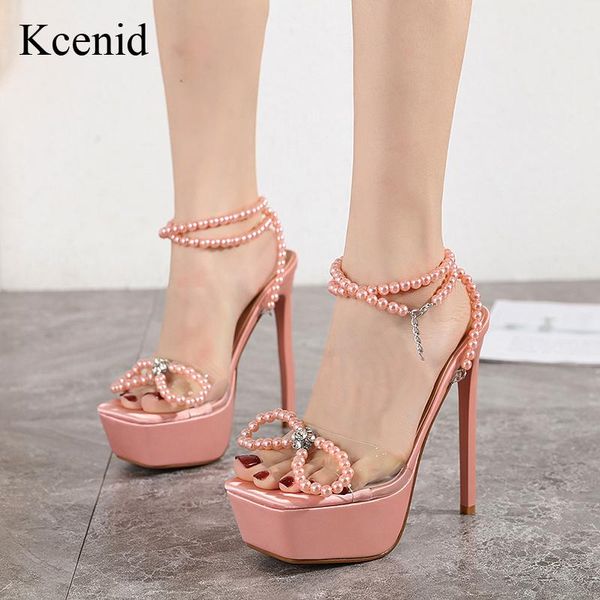 sandals kcenid sweet pearls ankle strap women's pvc transparent crystal platform summer high heels wedding shoes size 41 42, Black
sandals kcenid sweet pearls ankle strap women's pvc transparent crystal platform summer high heels wedding shoes size 41 42, Black