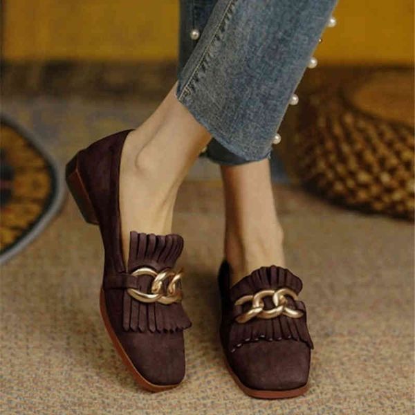 spring women's tassel loafers splicing square toe suede leather flat shoes solid color metal decoration slip on women shoes, Black;white
spring women's tassel loafers splicing square toe suede leather flat shoes solid color metal decoration slip on women shoes, Black;white