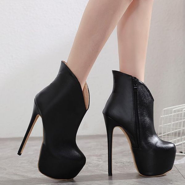 with box 16cm super star round toe platform high heel boots designer bootie size 35 to 40, Black
with box 16cm super star round toe platform high heel boots designer bootie size 35 to 40, Black