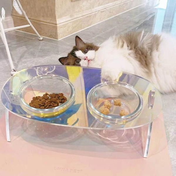 cat bowls & feeders dog and bowl overhead set-acrylic feeder stand with of glass bowls, food hydroponic tableware, suitable for small pets
cat bowls & feeders dog and bowl overhead set-acrylic feeder stand with of glass bowls, food hydroponic tableware, suitable for small pets