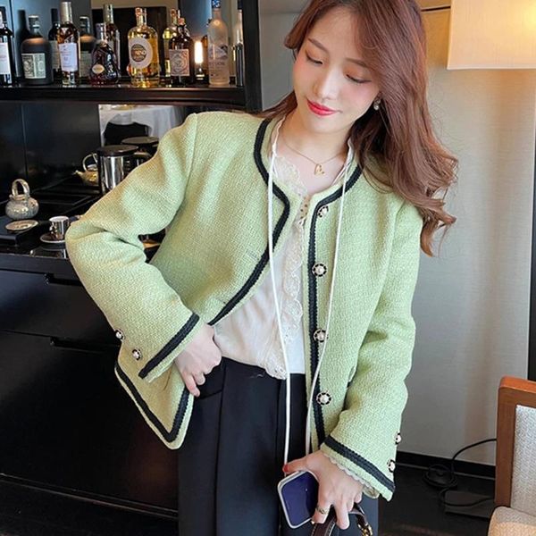women's jackets autumn korean fashion chic small fragrant wind tweed jacket office lady commute spring all-match short refreshing green, Black;brown
women's jackets autumn korean fashion chic small fragrant wind tweed jacket office lady commute spring all-match short refreshing green, Black;brown
