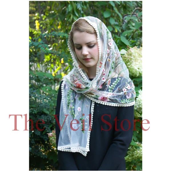 bridal veils long rectangle women's mantilla for church catholique floral tulle lace headcovering scarves vintage velo novia mantille, Black
bridal veils long rectangle women's mantilla for church catholique floral tulle lace headcovering scarves vintage velo novia mantille, Black