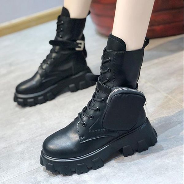 boots platform motorcycle female footwear autumn ladies pocket lace up women's shoes mid calf fashion nice woman, Black
boots platform motorcycle female footwear autumn ladies pocket lace up women's shoes mid calf fashion nice woman, Black