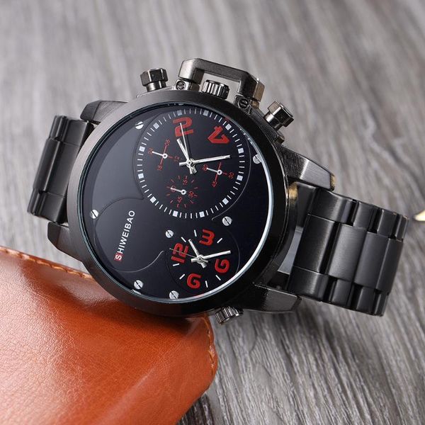 wristwatches shiweibao brand men's business sports quartz watches dual movement stainless steel trendy military male wristwatch, Slivery;brown
wristwatches shiweibao brand men's business sports quartz watches dual movement stainless steel trendy military male wristwatch, Slivery;brown
