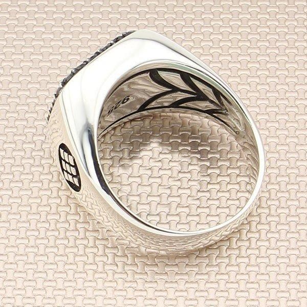 cluster rings rectangle black zircon multi stone men silver ring with symmetrical motif solid 925 sterling, Golden;silver
cluster rings rectangle black zircon multi stone men silver ring with symmetrical motif solid 925 sterling, Golden;silver