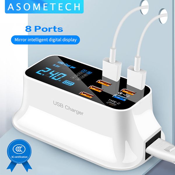 8 ports quick charge 3.0 led display usb charger for android iphone adapter phone tablet fast charger for xiaomi huawei samsung
8 ports quick charge 3.0 led display usb charger for android iphone adapter phone tablet fast charger for xiaomi huawei samsung