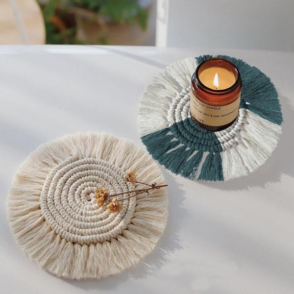 mats & pads cotton braid handmade macrame cup cushion bohemia style non-slip mat heat insulation table coffee
mats & pads cotton braid handmade macrame cup cushion bohemia style non-slip mat heat insulation table coffee