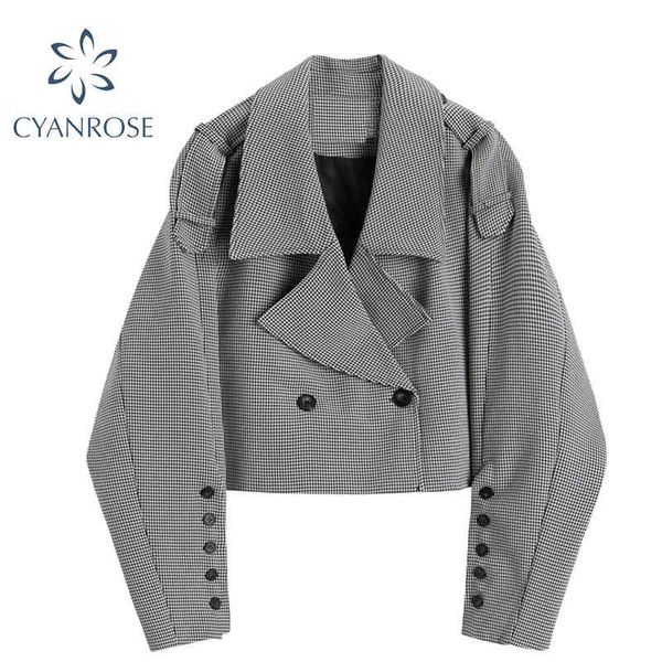 plaid short coat women motorcycle big lapel casual loose zipper long sleeve female jacket outer elegant winter crop outwear 210417, Black;brown
plaid short coat women motorcycle big lapel casual loose zipper long sleeve female jacket outer elegant winter crop outwear 210417, Black;brown
