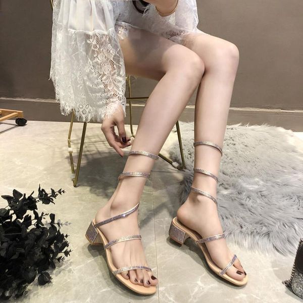 rhinestone sandals woman coarse with set solid color, Black
rhinestone sandals woman coarse with set solid color, Black