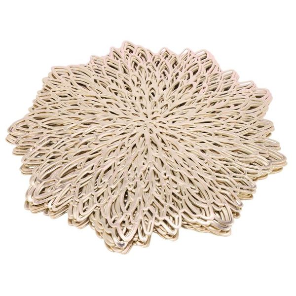 mats & pads 10 pack pressed metallic placemats/charger/wedding accent centerpiece --flower
mats & pads 10 pack pressed metallic placemats/charger/wedding accent centerpiece --flower