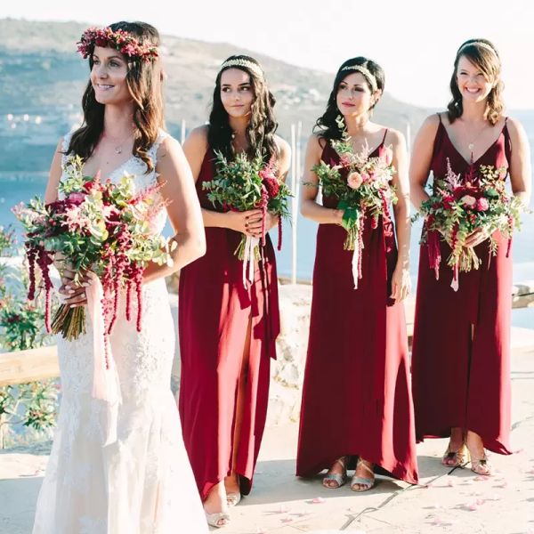 burgundy bridesmaid dresses chiffon spaghetti straps ruched sleeveless sash side ankle length plus size maid of honor gown country beach wed, White;pink
burgundy bridesmaid dresses chiffon spaghetti straps ruched sleeveless sash side ankle length plus size maid of honor gown country beach wed, White;pink